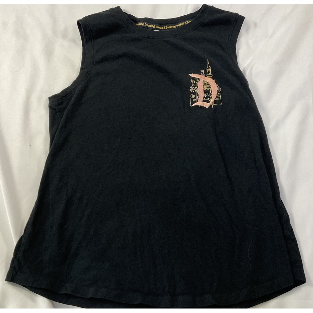 Disneyland Resort Size L  2025 Fantasyland Castle Big D Black Tank Top 169